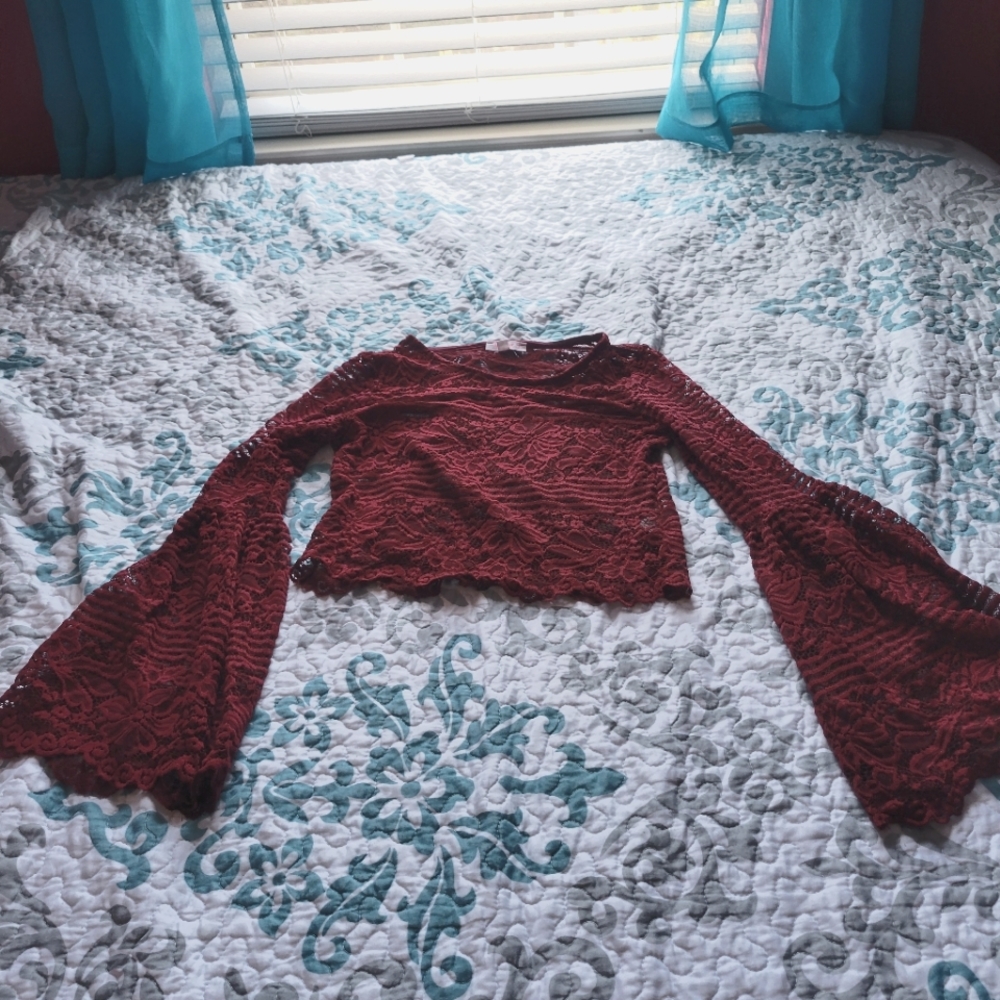 Agaci lace crop top